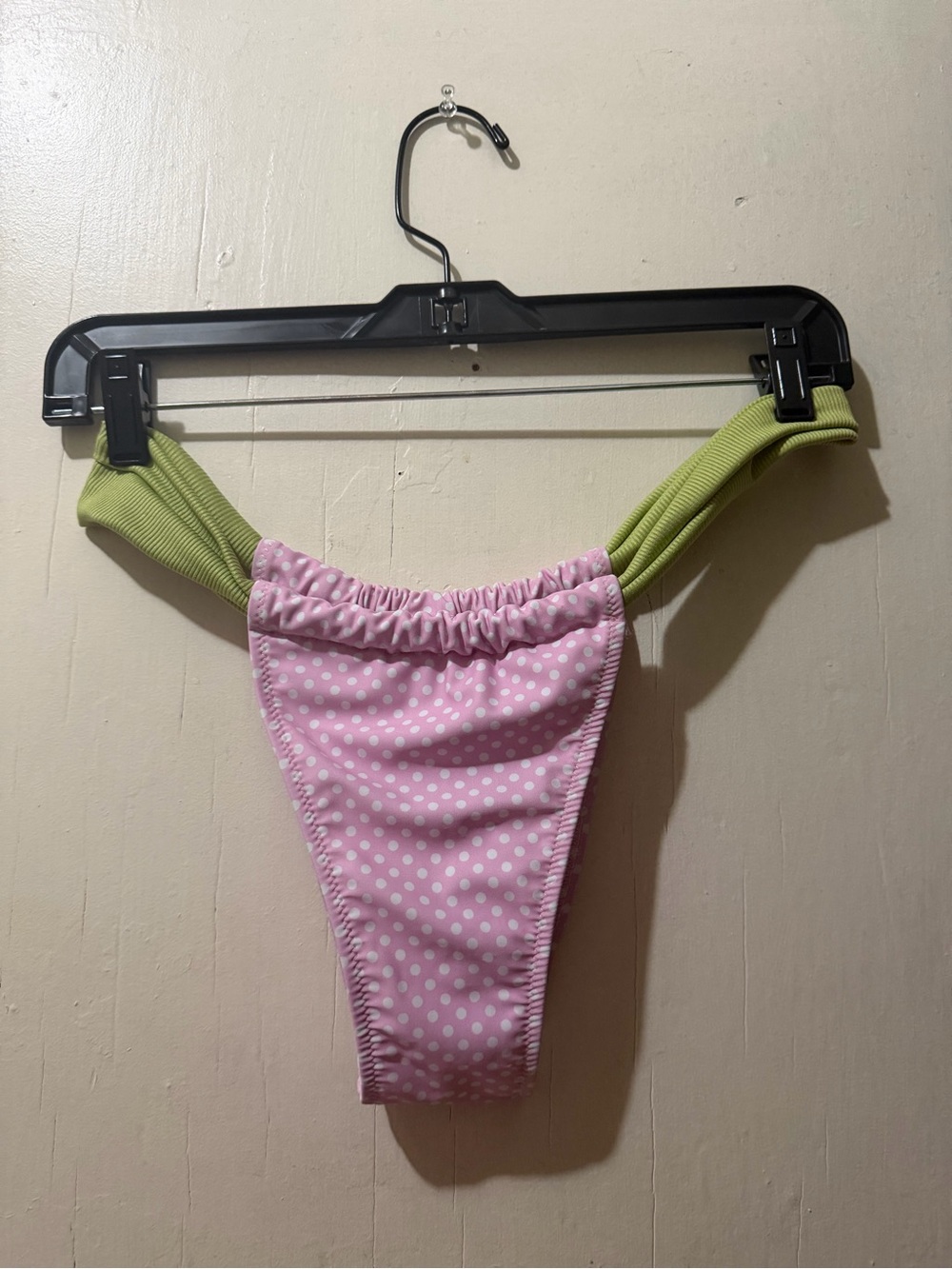 Polka Dot Pink & Lime Green Bikini Bottom